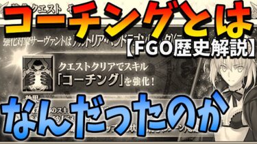 【FGO】強化クエストの闇…。”コーチング”とはなんだったのかを解説【FGO歴史解説】