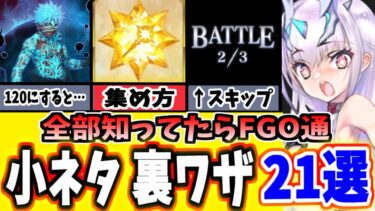 【FGO】これ知ってた？99％知らない、FGOの知っておきたい小ネタ・裏ワザ21選Part2【ゆっくり実況】【Fate/Grand order】