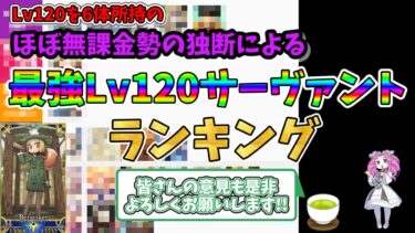 【FGO】福袋課金のみの性能厨による超絶個人的最強120レベルサーヴァントランキング‼【四国メタン】【ずんだもんボイス】#fgo #解説 #tierlist