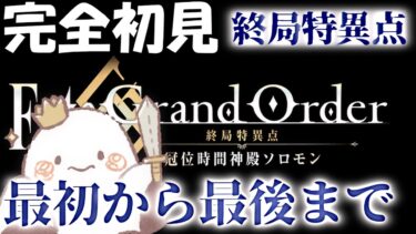 【FGO/完全初見🔰】終局特異点「冠位時間神殿ソロモン」最初から最後まで駆け抜ける！【Fate GrandOrder】