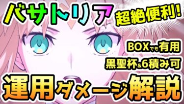 【FGO】バサトリア宝具ダメージはどのくらい？90++を想定しての6積み実用例と黒聖杯宝具ダメージを解説をしていきます！【ゆっくり】