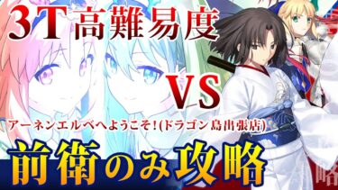 【FGO】 剣式 前衛のみ3T 高難易度 「アーネンエルベへようこそ！(ドラゴン島出張店)」両儀式(セイバー)攻略 踊るドラゴンキャッスル FateGrand Order