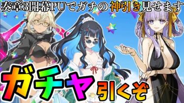 【FGO】BBドバイガチャを引くぞ！奏章3鯖の性能も見ていく