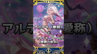 【FGO】大体わかる1分サーヴァント紹介【アルテラ編】