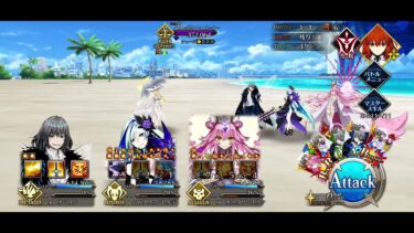 【FGO】海の家『エハングウェン』水着ブリュンヒルデ 4ターンクリア【高難易度TA】