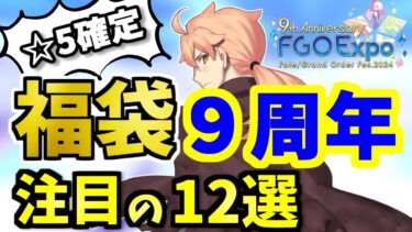 【FGO】注目！9周年福袋の個人的イチオシ12選！限定☆5鯖を性能解説【ゆっくり実況】【Fate/Grand order】