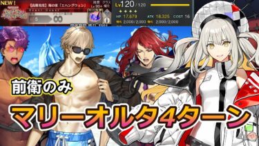 【FGO】海の家　マリーオルタ前衛4ターン【セレブサマー・エクスペリエンス】