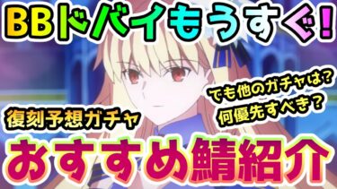 【FGO】BBドバイまであと少し！でも他の復刻ガチャはどうなる！？予想復刻ガチャのおすすめサーヴァント紹介！【ゆっくり】