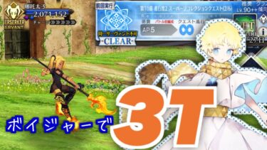 【FGO】スーパー哪吒太子をボイジャーで3Tでブッ飛ばす　｜2部4章スーパーリコレクションクエスト第10節進行度2 哪吒太子戦