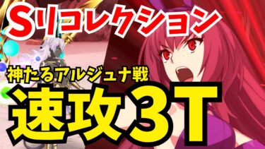 【FGO】強くなったスカサハでスーパーリコレクションクエスト「神たるアルジュナ戦」速攻3ターン攻略！編成2パターン【ロストベルト4クリア応援キャンペーン】