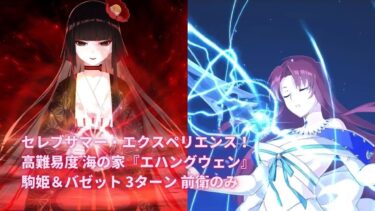 【FGO】セレブサマー・エクスペリエンス！ 高難易度 海の家『エハングウェン』 駒姫＆バゼット 3ターン 前衛のみ