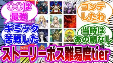 【FGO】ストーリーボス難易度tier表に対するマスターたちの反応集【Fate】