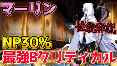 【FGO】現環境最強のBクリティカルサポーター＋ヒールも出来るの？！マーリン引くべき？性能解説【3000万DL記念】