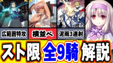 【FGO】全て網羅！ストーリー限定☆5鯖（スト限鯖）全9騎を徹底解説 2024下半期【ゆっくり実況】【Fate/Grand order】