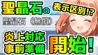 【FGO】聖晶石の有償・無償を個別アイテムで表示！？炎上騒動の対応事前準備が開始！【ゆっくり】