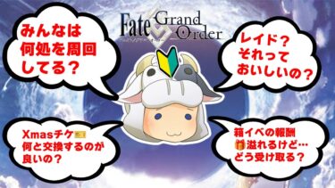 【FGO】FGO初心者🔰箱イベ終了！みんな何箱空けた？プレボ🎁整理地獄とXmasイベと初レイド、そして不具合対応のお知らせ…カオス状態でどうすんべ？💦🐮【🔴LIVE配信】