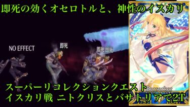 【FGO】LB7スーパーリコレクションクエスト イスカリ戦 即死と神性特攻で2T