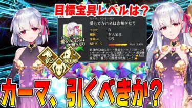 【FGO】カーマは引くべきか？アサシンだと普通に一番か？【目標宝具レベル】