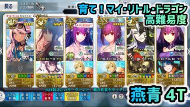 【FGO】育て！マイ･リトル･ドラゴン 高難易度 燕青 4ターン  〜遅れて参戦?! 偉大なる竜たちの逆襲!!〜