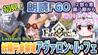 【FGO】Fate/Grand Order初見！二部6章【妖精円卓領域 アヴァロン・ル・フェ 】第7節から！ 断章もしっかり長いアヴァロン【新人Vtuber/＃ネチェトア】