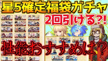 【FGO】福袋2回引けます！！星5確定福袋ガチャは性能的にはどれ引くべき？今回はこの2コがヤバい・・・【正月2025】