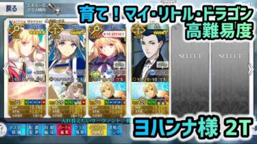 【FGO】育て！マイ･リトル･ドラゴン 高難易度 ヨハンナ様 2ターン 〜遅れて参戦?! 偉大なる竜たちの逆襲!!〜