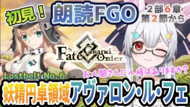 【FGO】Fate/Grand Order初見！二部6章【妖精円卓領域 アヴァロン・ル・フェ 】第２節から！ 妖精さんはやっぱり荒ぶるものじゃった【新人Vtuber/＃ネチェトア】