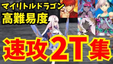 【FGO】高難易度「遅れて参戦！？ 偉大なる竜たちの逆襲！！」速攻2ターン攻略集：編成5パターン【育て！ マイ･リトル･ドラゴン】