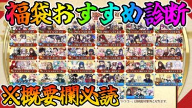 【FGO】2025福袋おすすめ診断！視聴者の悩みを解消する①【概要欄必読】