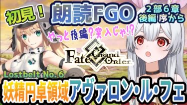 【FGO】Fate/Grand Order初見！二部６章【妖精円卓領域 アヴァロン・ル・フェ 】後編　序　から！開戦の鐘の音は鳴るのじゃろか？【新人Vtuber/＃ネチェトア】