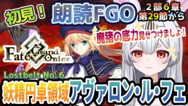 【FGO】Fate/Grand Order初見！二部６章【妖精円卓領域 アヴァロン・ル・フェ 】第２9節から！妖精國、最後の決戦の旅をはじめましょうじゃね！【新人Vtuber/＃ネチェトア】