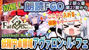 【FGO】Fate/Grand Order初見！二部６章【妖精円卓領域 アヴァロン・ル・フェ 】第２７節から！もう終わり…じゃない！？ハピエンお兄さん徒歩で来た？【新人Vtuber/＃ネチェトア】