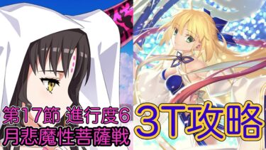 【FGO】水着アルキャスで高難易度を3ターン攻略したヤツ【新霊長後継戦 アーキタイプ･インセプション】【第17節 進行度6 月悲魔性菩薩戦】