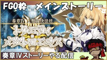 【ネタバレ注意】メインストーリー奏章Ⅳやる配信　4枠目【FGO】