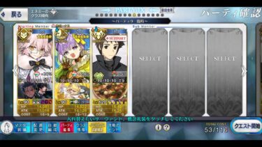 【FGO】落涙の翼　高難易度【イプちゃんの挑戦状】静希草十郎4T／前衛のみ